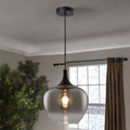Berkley Small Glass Pendant (Smoke Glass)
