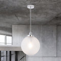 Silvia Chrome &Amp; Textured Glass Pendant
