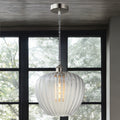 Glass Pendant C/W Suspension