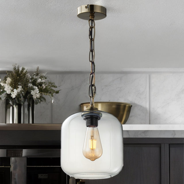 Glass Pendant C/W Suspension