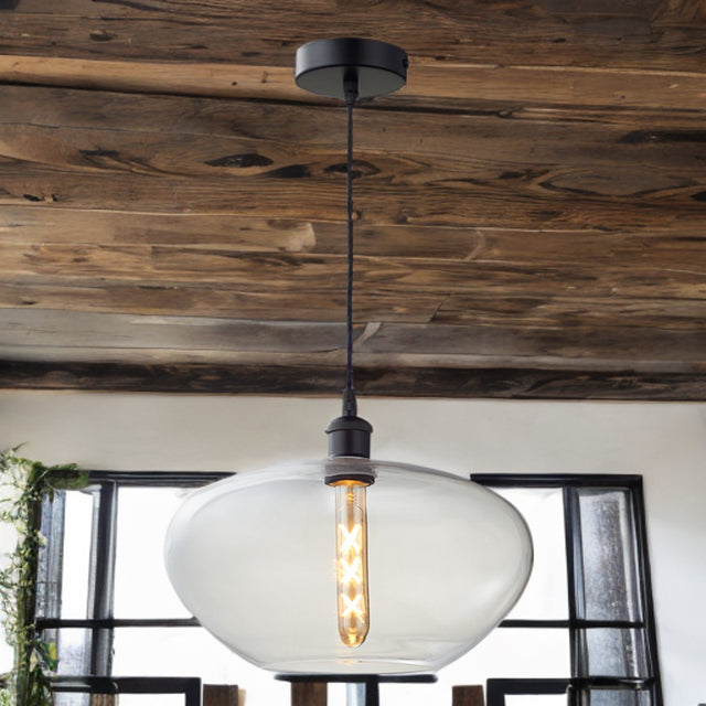 Glass Pendant C/W Suspension