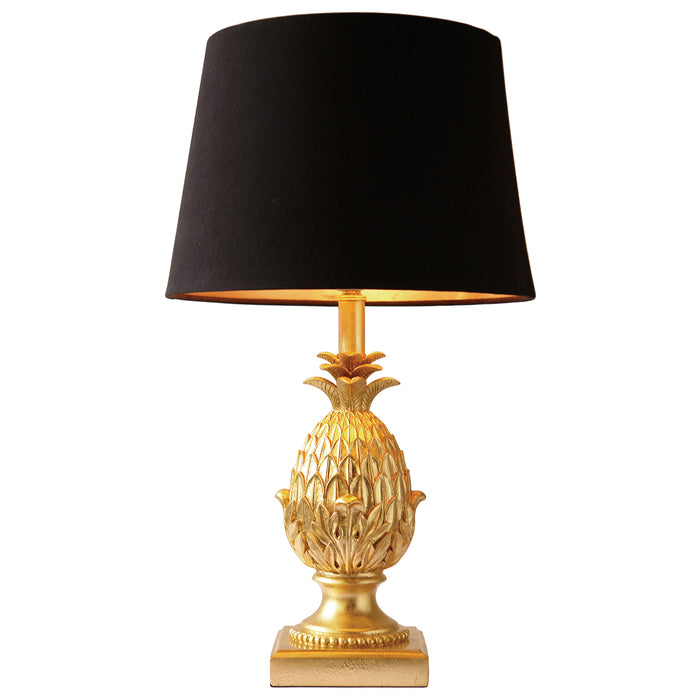 Pineapple Table Lamp Gold With Shade