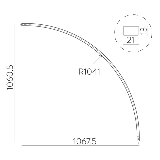 Easy Link Curved Profile R 1041mm