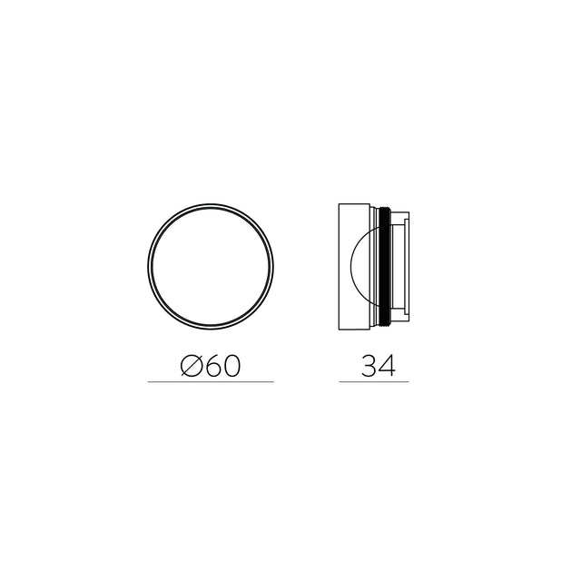 Pipe Ø60 mm Acrylic Cylindrical Transparent/Sanded Shield