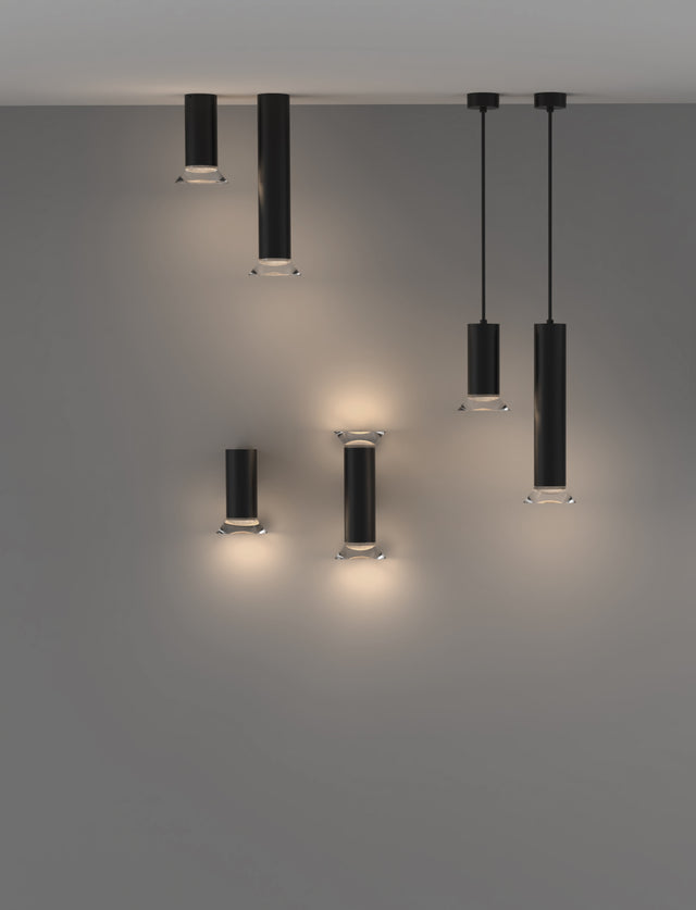 Pipe Ø60 mm Acrylic Conical Transparent/Sandblasted Acrylic Lampshade