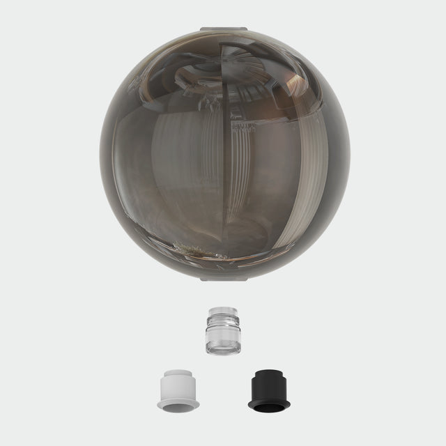 Pipe SLIM Glass Tulip D200 mm Deco Kit Fumé