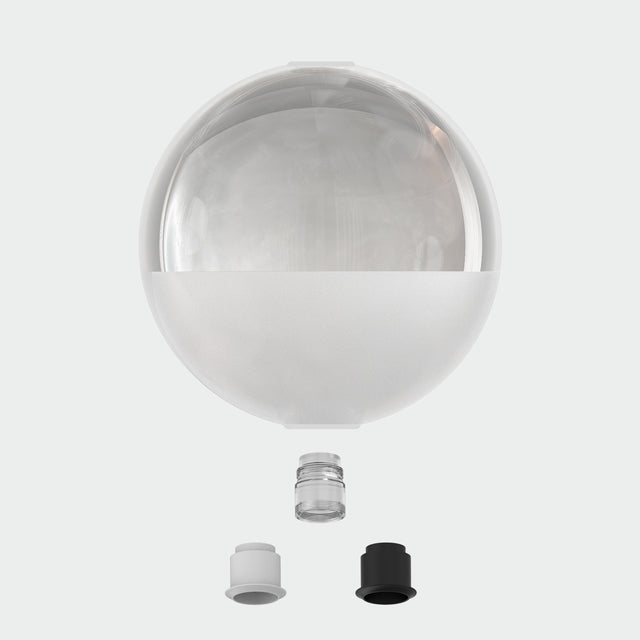 Pipe SLIM Glass Tulip Transparent Sanded D200 mm Deco Kit