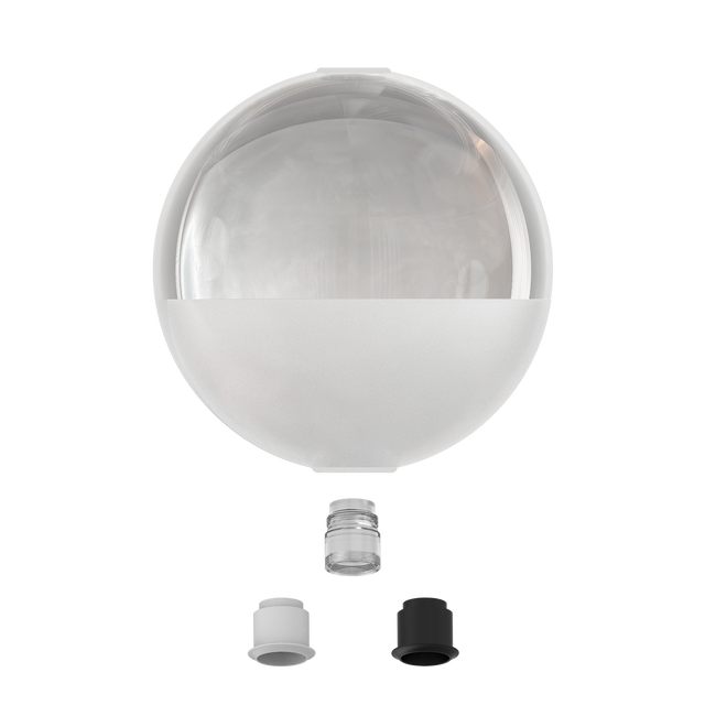 Pipe SLIM Glass Tulip Transparent Sanded D200 mm Deco Kit