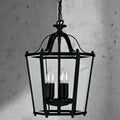 Matt Black Panel Lantern