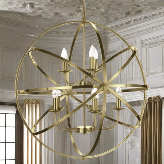 2 Tier 5+3 Antique Brass Besca Pendant