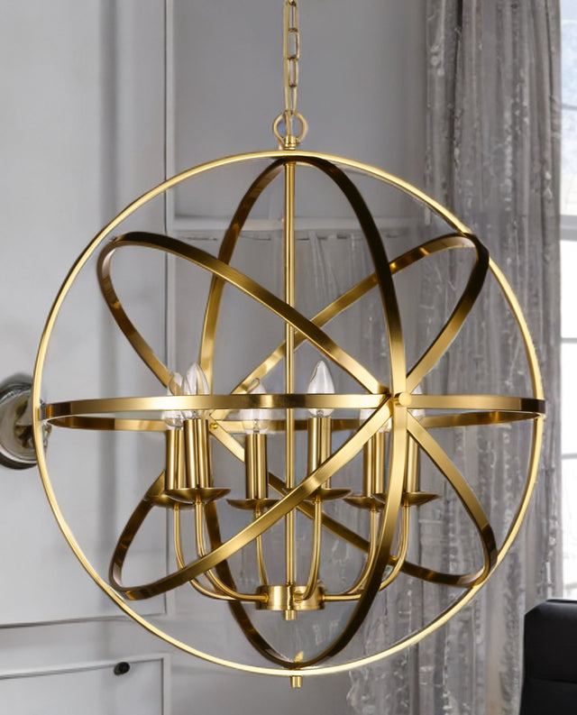Matt Brass Besca Round Pendant
