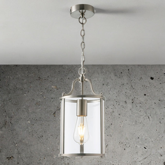 Satin Nickel Hadley Round Lantern