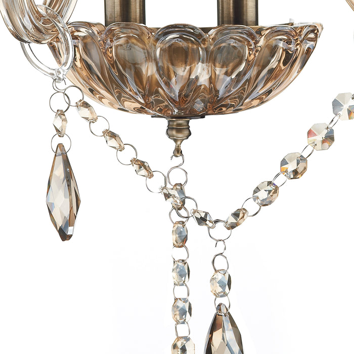 Raphael Double Wall Bracket Champagne Crystal