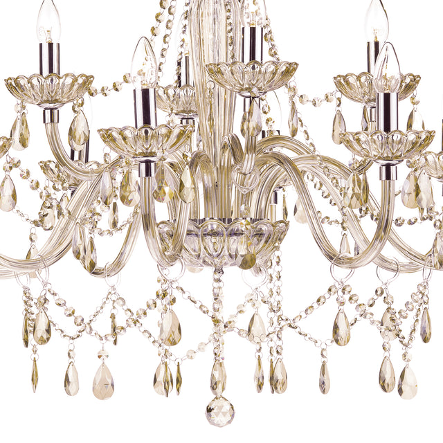 Raphael 12 Light Chandelier Champagne Crystal