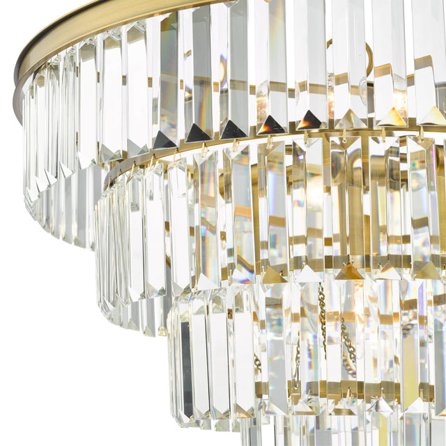 Rhapsody 6 Light Chandelier Crystal and Bronze