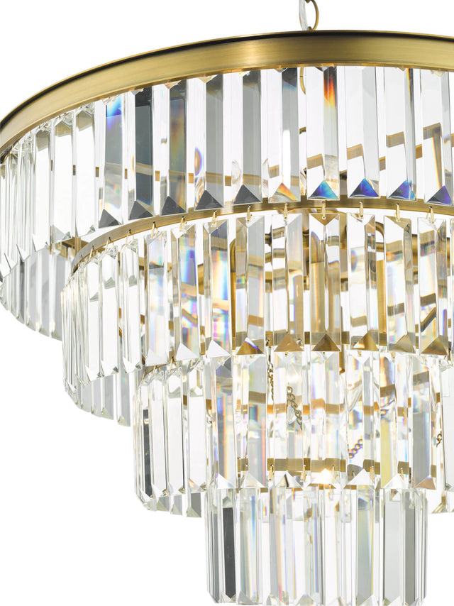 Rhapsody 6 Light Chandelier Crystal and Bronze