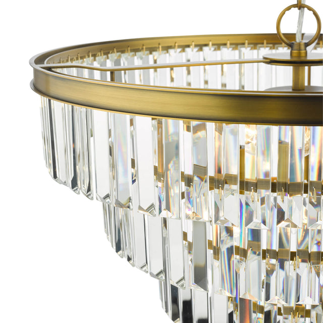 Rhapsody 6 Light Chandelier Crystal and Bronze