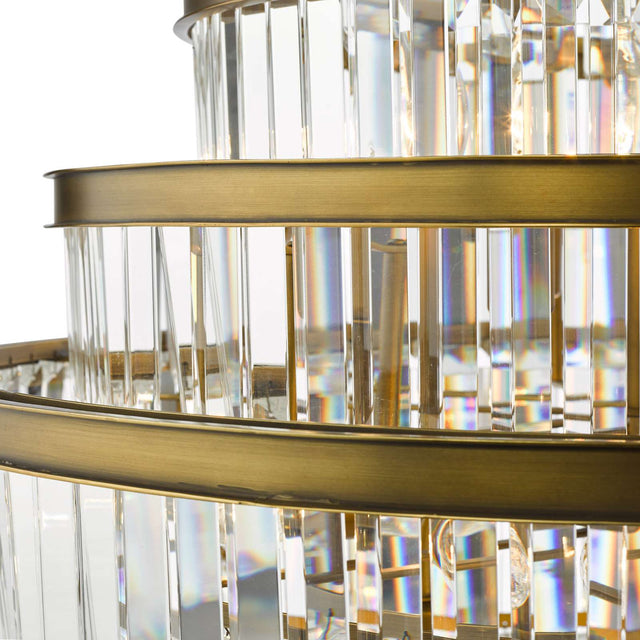 Rhapsody 12 Light Chandelier Bronze Crystal
