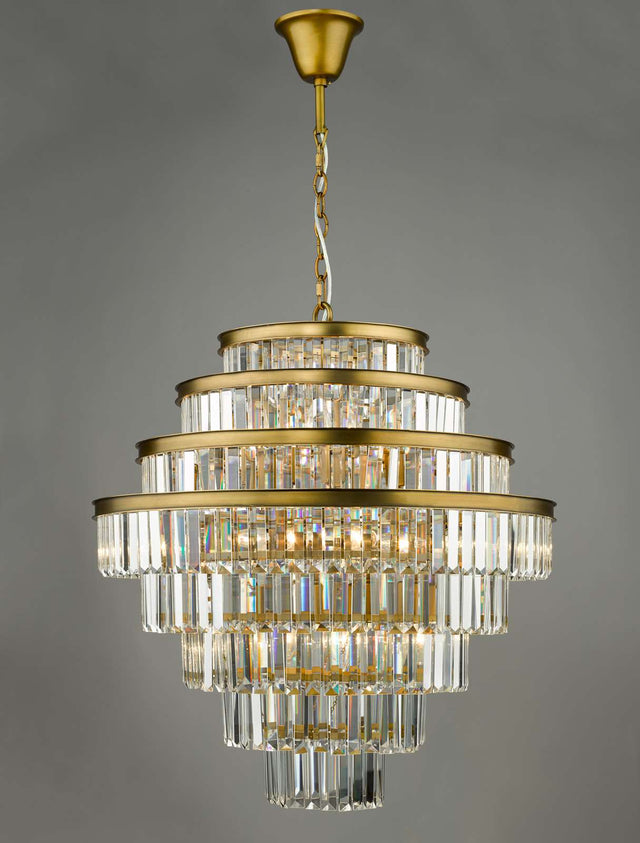 Rhapsody 12 Light Chandelier Bronze Crystal
