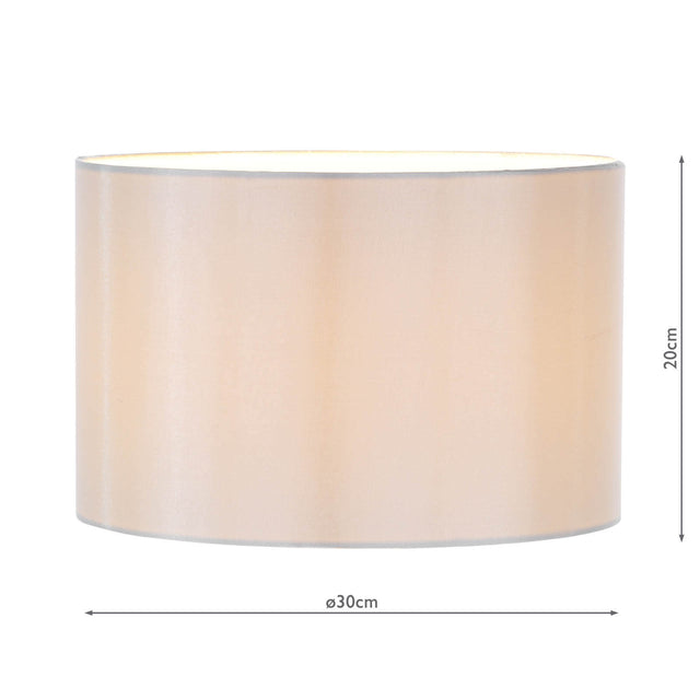 Rheneas White Cotton Drum Shade 30cm
