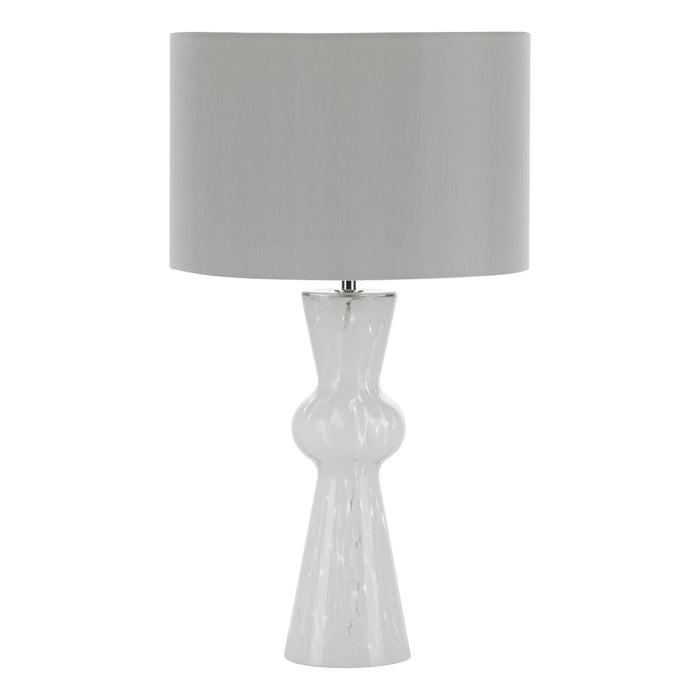 Rheneas Table Lamp White Glass With Shade