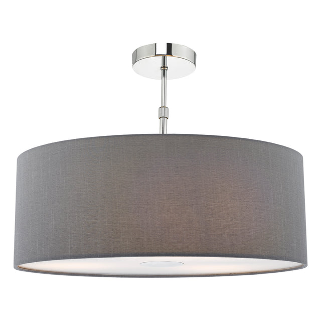 Ronda Grey Faux Silk Easy Fit Shade 60cm