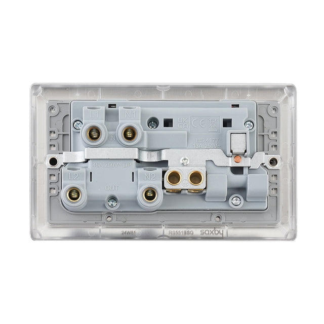 45A DP Cooker Switch with 13A Socket with Neon