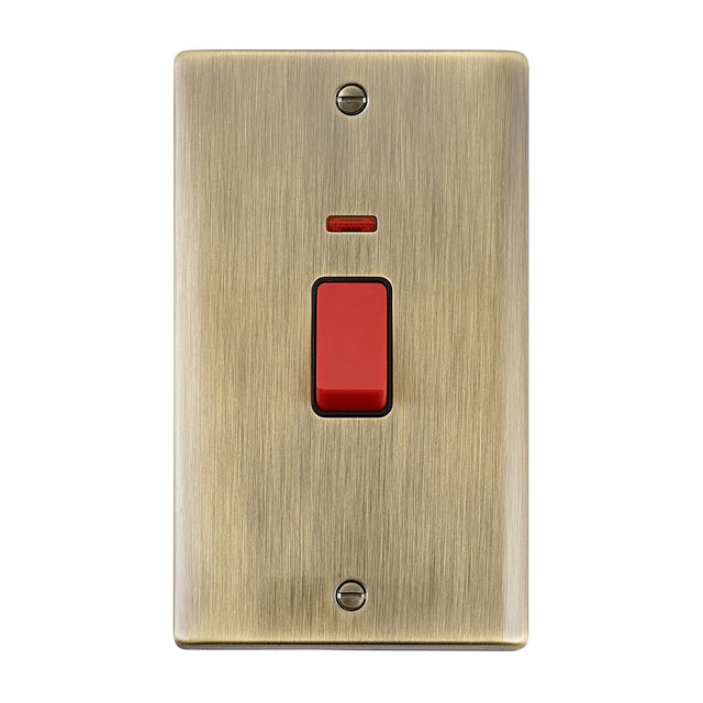 45A Large Plate DP Switch with Neon