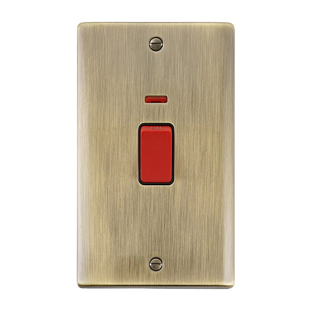 45A Large Plate DP Switch with Neon
