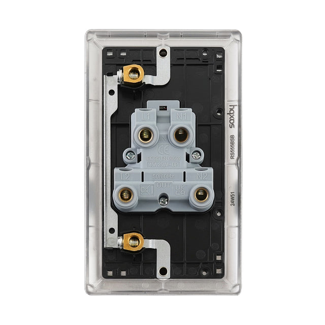 45A Large Plate DP Switch with Neon