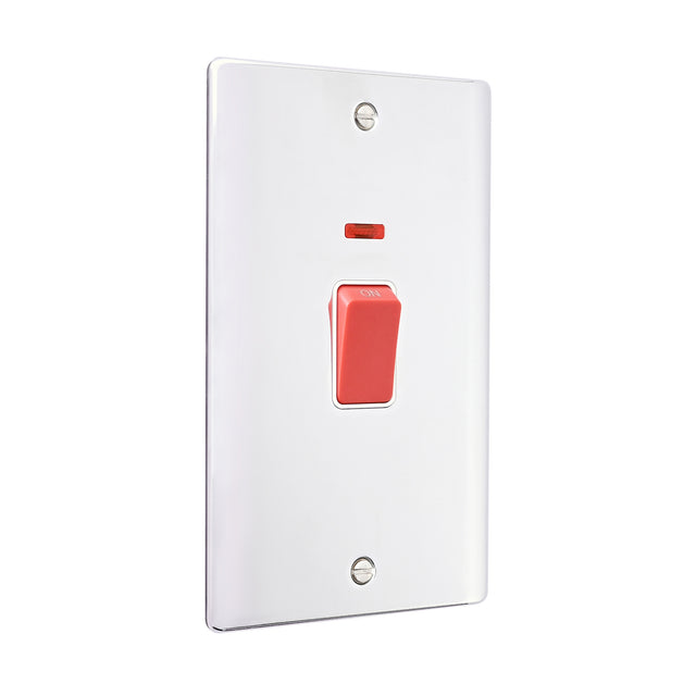 45A Large Plate DP Switch with Neon