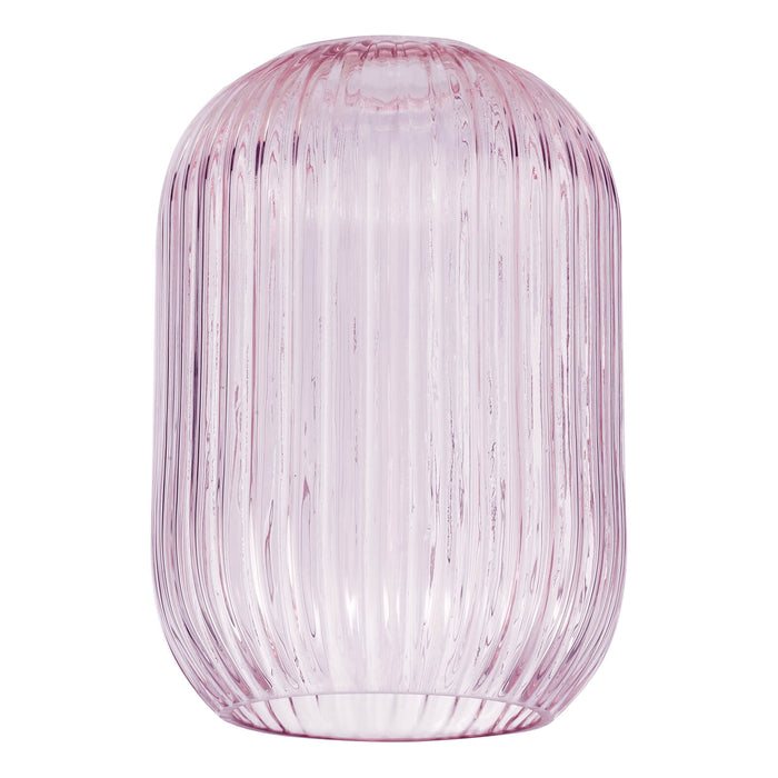 Sawyer Easy Fit Shade Pink Ribbed Glass