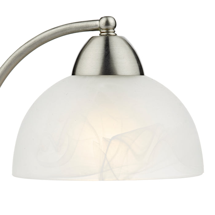 Saxby Touch Table Lamp Satin Chrome Glass