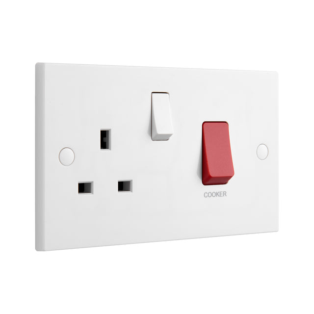 45A DP Cooker Switch with 13A Socket