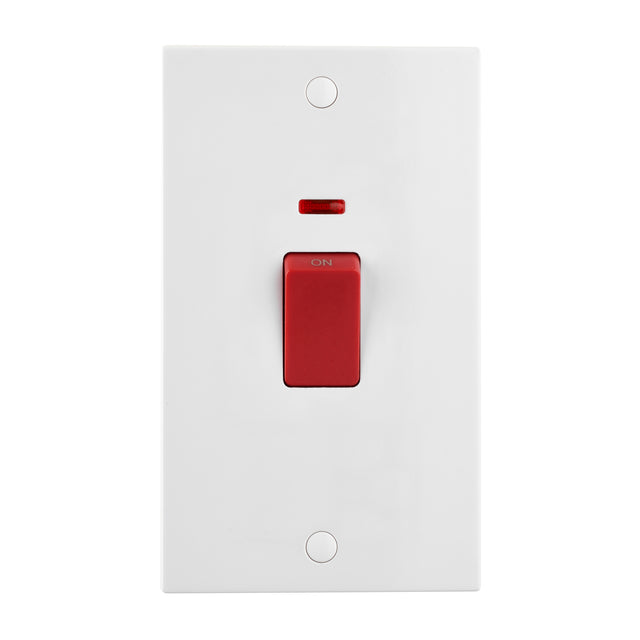 45A Large Plate DP Switch with Neon