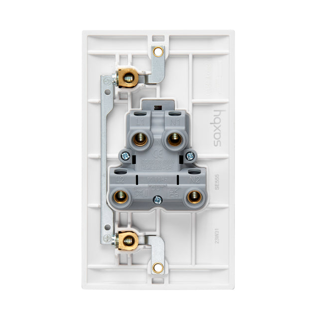 45A Large Plate DP Switch with Neon