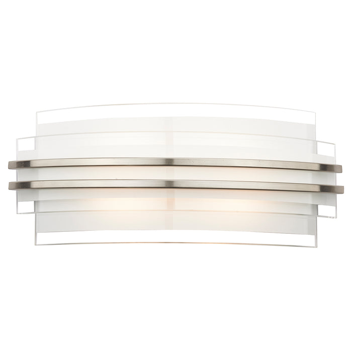 Sector Large Wall Light Frosted Glass Polished Chrome LED