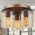 Amber Vintage Glass Surface Fitting