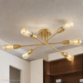 Satin Brass Venus Semi Flush Fitting (Lamp Not Included)
