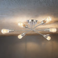 Satin Nickel Venus Semi Flush Fitting (Lamp Not Included)