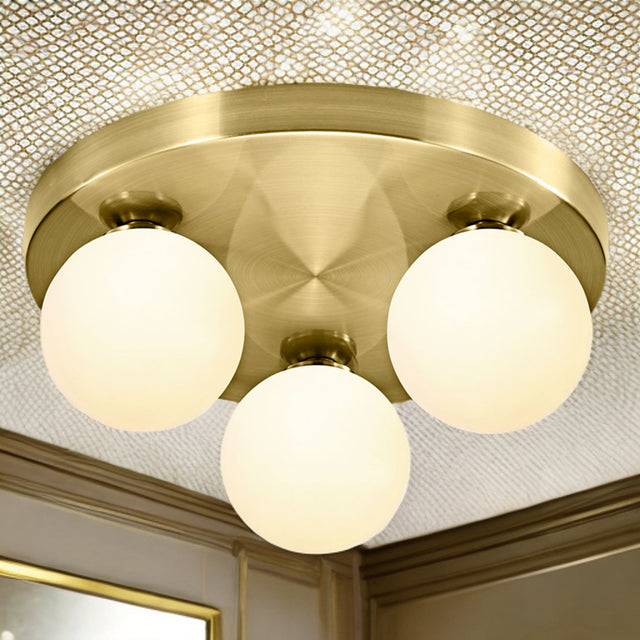 Antique Brass Mini Globes Surface Fitting