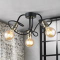 Black W/ Antique Brass Trias Surface Fitting (Lamp Not Included)