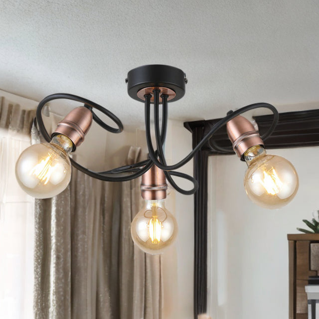 Black W/ Copper Trias Surface Fitting (Lamp Not Included)