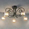 Black W/ Antique Brass Trias Surface Fitting (Lamp Not Included)