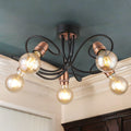 Black W/ Copper Trias Surface Fitting (Lamp Not Included)