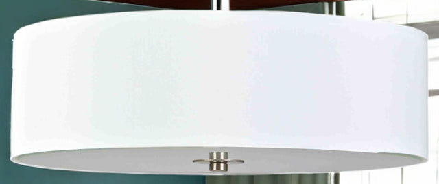 White Rouen Semi Flush Pendant
