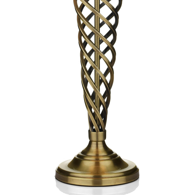 Siam Table Lamp Antique Brass With Shade
