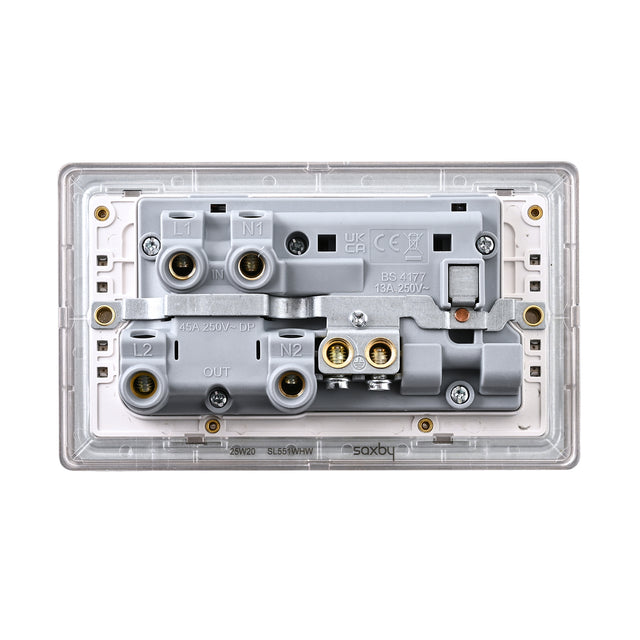 45A DP Cooker Switch with 13A Socket with Neon