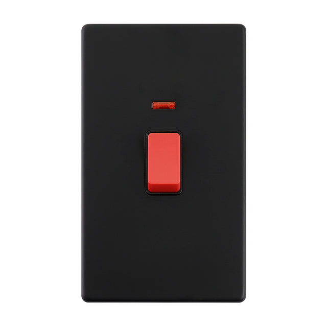 45A Large Plate DP Switch with Neon