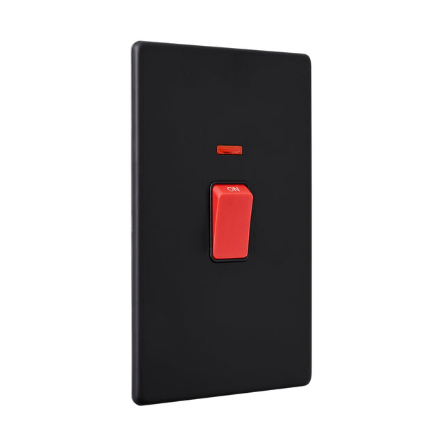 45A Large Plate DP Switch with Neon
